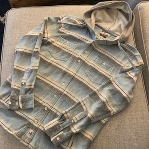 Johnnie O | Carver Hoodie Shirt - Malibu | Size Medium |